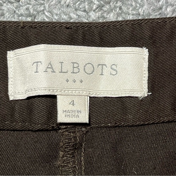 Talbots Heritage Pants Women Size 4 Brown Straight Leg Career - Picture 4 of 9